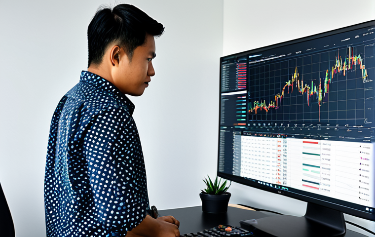 암호화폐 투자 알고리즘 - Algorithm-Powered Crypto Analysis**
"A bright, modern office space with a Malaysian professional an...