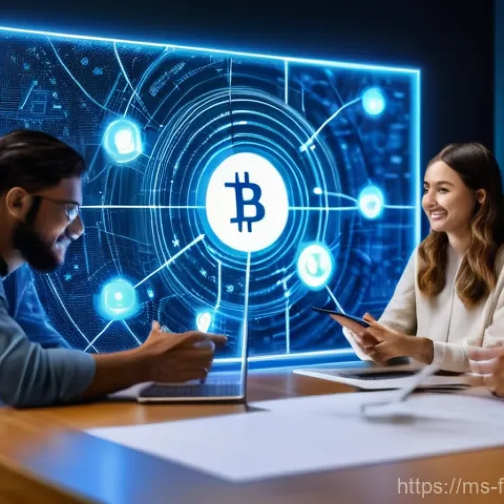 블록체인 기반 암호화폐 거래소 - Global Crypto Community and Collaborative Learning**
A diverse group of young adults and profession...