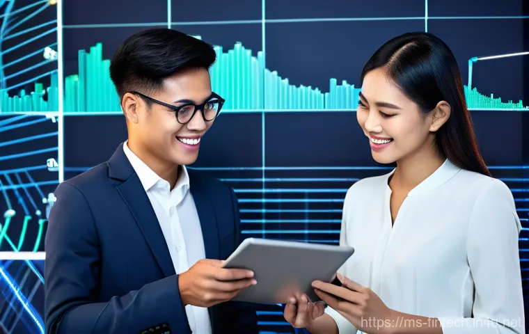 P2P 대출 금융 기술 - **Prompt:** A diverse group of young and middle-aged Malaysian professionals, male and female, smili...