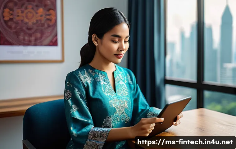 재테크용 AI 서비스 추천 - **Prompt:** A young, confident Malay woman, in her late 20s, dressed in a stylish yet modest modern ...